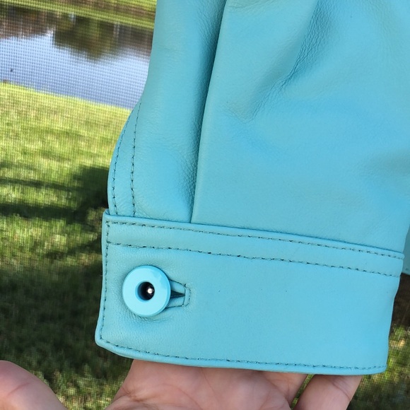 NWOT! - D & Co 100% Genuine Lamb Leather Button Front Jacket - Picture 4 of 10